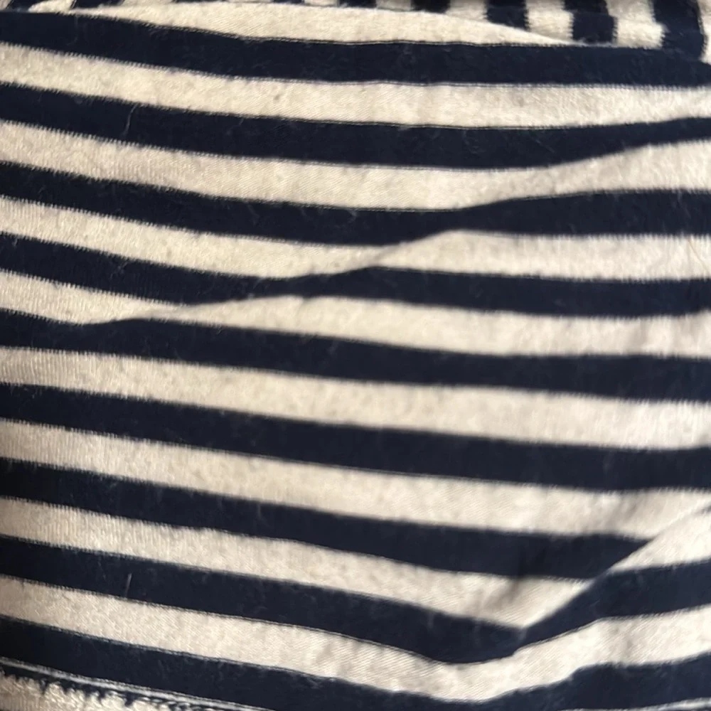 LOFT blue white striped maxi‎ dress Sz M